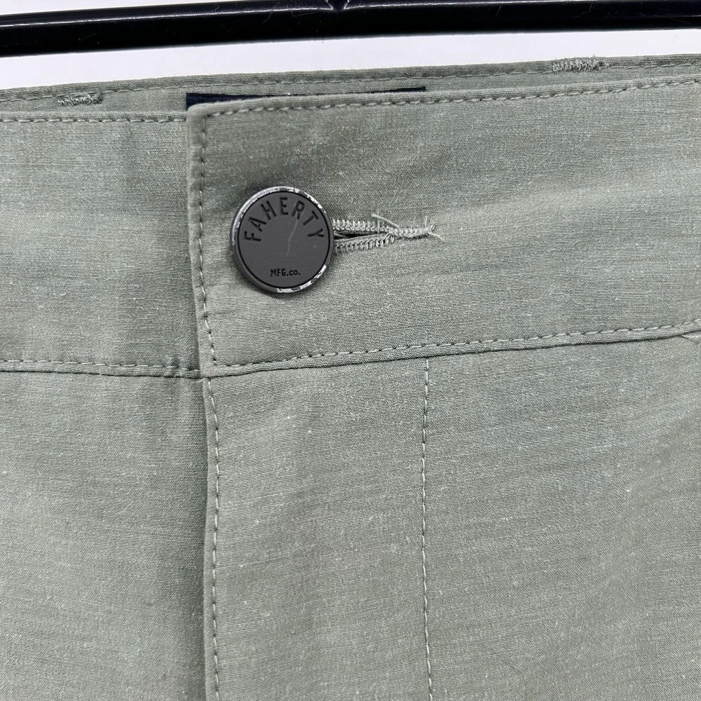 Faherty All Day Shorts Mens 36 OR 38 Green Stretch Drawstring Hybrid Coastal